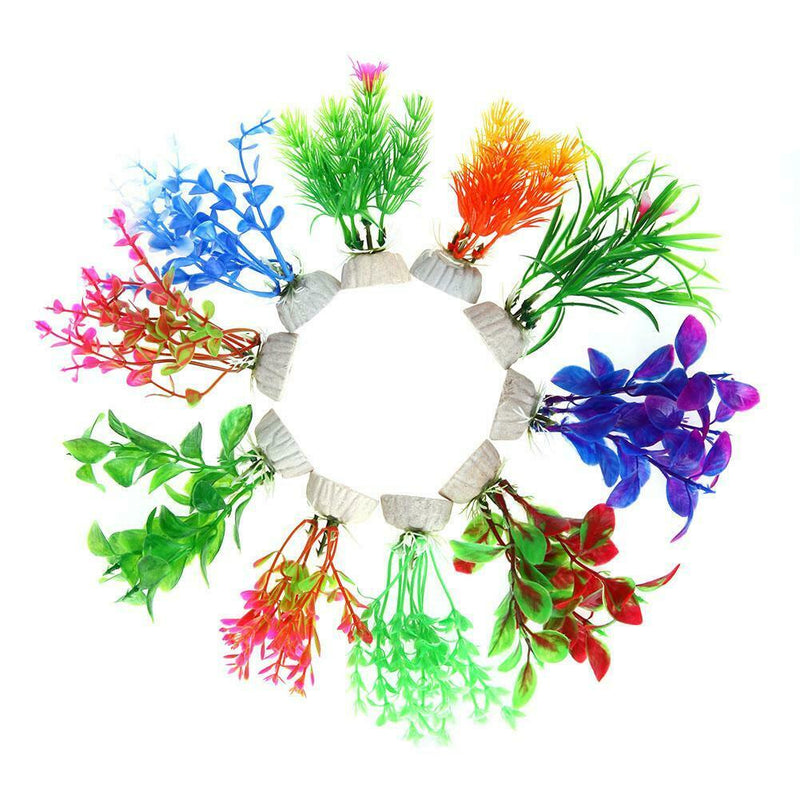 10pcs Water Plant Simulation Aquarium Fish Tank Decoration Ornament