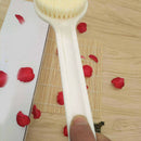 White PP Bath Body Brush Long Handle Reach Back Body Shower Spa Scrubber Durable