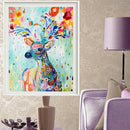 Deer Digital Oil Painting Canvas Paint By Numbers Coloring Wall Art Picture
