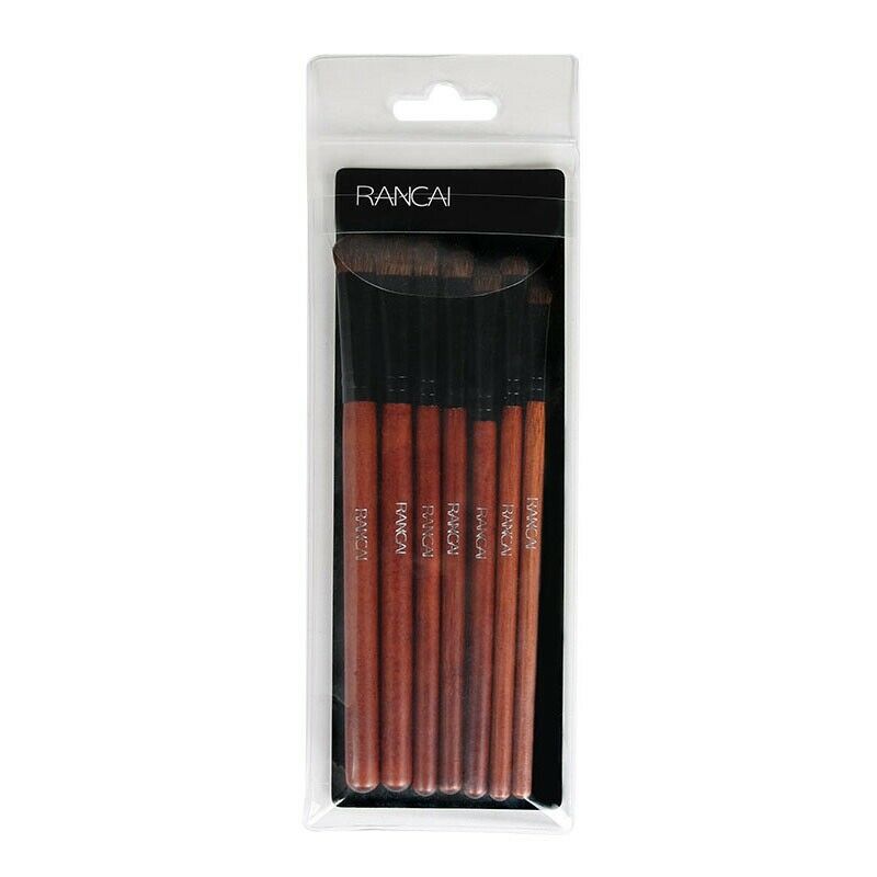 Rancai 7Pcs Eyeshadow Brushes Set Natural Horse Pony Hair Cosmetics Blendin N3B5