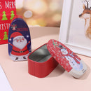1pcs Xmas Candy Box Oval Shape Tinplate Christmas Themed Case For DecoratioSEAU
