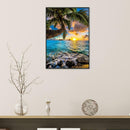 5D DIY Full Drill Diamond Painting Coconut Tree Sea Cross Stitch Embroidery