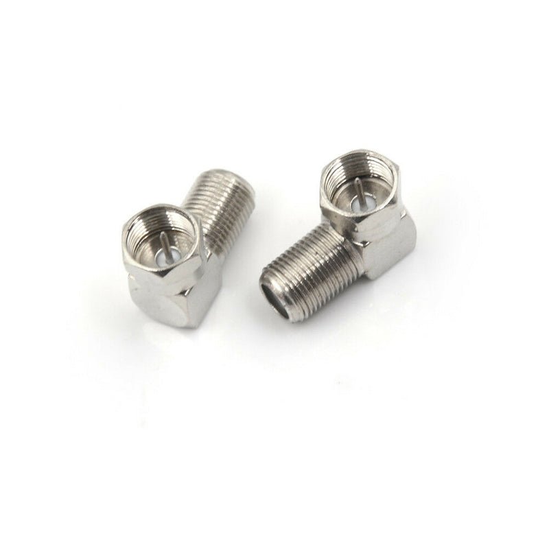 5PCS 90 Degree F Male Female Connector Adapter Coaxial Cable RG6 RG59  LJ