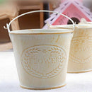 Flameer Shabby Chic Iron Flower Buckets Plants Planter Pot Bucket Flower Va