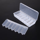 Large Travel Pill Cases Portable 7-Day Medicine Box Tablet Container(Clear) A