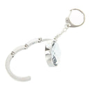 Round Rhinestone Purse Handbag Hanger Hook Folding Hanger Holder Keychain Z9M1