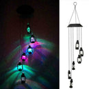 Hanging Wind Chimes Solar Powered Colour Changing LED Garden Windchimes P3U6