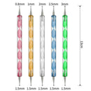 5Pcs Nail Art Dotting Pen Crystal Marbleizing Tool Kit Set Manicure Paintin B5H7