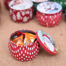 Christmas candy box jar lovely clear xmas santa elk snowman sweet sugar case 3C