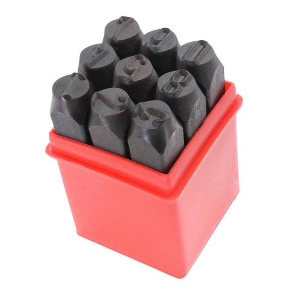 2 Packs of 18 Pieces Steel Metal Number Stamping Punch Tool Stamps Kit - 3mm &