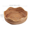 Oval Wicker Woven Basket Bread Basket Serving Basket,10.2Inch Storage Baske