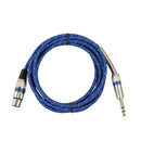 Nylon Braided  1/4 Jack 6.35mm Stereo Male to XLR Female Microphone Cable