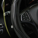 Auto Car Steering Wheel Cover Leather Breathable Anti-slip Black 38cm Accessory