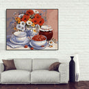 Vase Flower DIY Painting By Numbers Kit Canvas Oil Wall Art Home Decor Gift