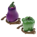 Bird Small Parrot Pigeons Stand Feeding Cup Eggplant & Pepper