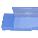 Blue Durable Clear Plastic Pencil Case School Supplies Pen Holder Stationery