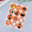 120pcs Halloween Sealing Stickers Pumpkin Ghost Witch Labels DIY Gift Stick ME