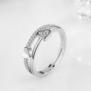 Elegant Heart-shaped Diamond Ring Open Rings Wedding Jewelry For Women-It C