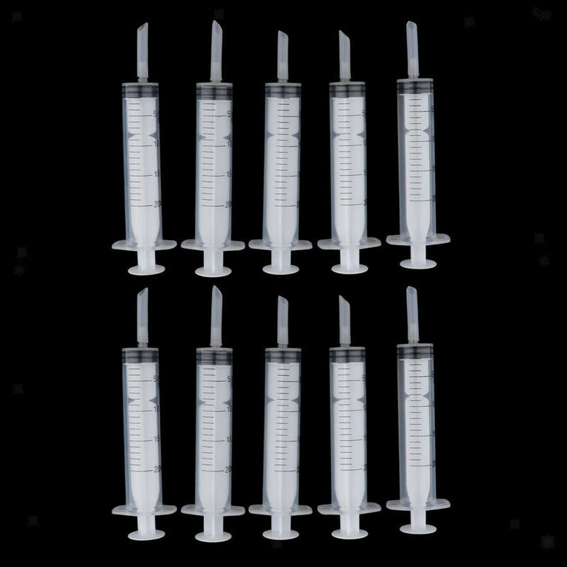 10Pcs Pet Canaries Bird Feeding Syringe Baby Parrot Feeders Injector 20ml