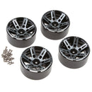 1.9 Inch RC Crawler Metal Beadlock Wheel Rim for 1/10 RC Car Accessory black
