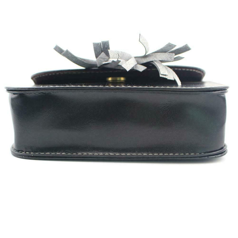 women messenger bags crossbody bags ladies shoulder purse(Black)