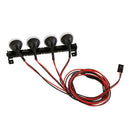 4LED White Lights Round Lampshade for 1/10 Axial Climbing Car Crawler Part