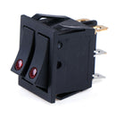 1PCS Rocker switch belt cat-eye switch two gang switch double swi IO BX
