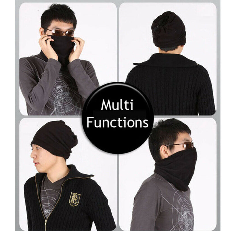 2 Pieces Mens Womens Neck Warmer Scarf Snood Unisex Neck Gaiter