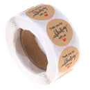 500PCs/Roll Round Thank You Stickers 1inch Handmade Envelope Stationery StiSEAU