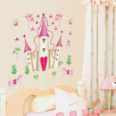 Removable cartoon princess castle wall stickers, Child bedroom decoration