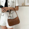 Retro Alligator Leather Handbag Women Casual Tote Shoulder Bag (Dark Brown)