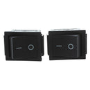 2 Pcs Black 4 Pins DPST On/Off Rocker Switch AC 250V/15A 125V/20A R4J1