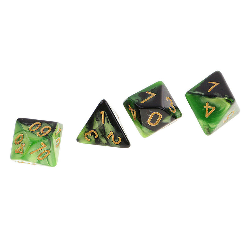 7X 7-Die Polyhedral Dice For Dungeons And Dragons DND RPG MTG Dice Game Dice