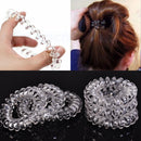 6pcs Clear Elastic Rubber Hair Ties Hairband Rubber Rope HairBand