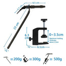 1Pcs Matte Black Iron Rotary C-Clamp Fly Tying Vise Fly Tying Fishing Begin