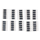 50Pcs Alloy Resistance 2512 SMD Resistor Samples Kit,10 Kindsx5pcs=50pcs R0