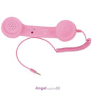 Retro Radiation Proof Phone Handset 3.5 MM Socket(Pink)