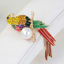 Brooch Relaxting Parrot Shape to Decorate Suit and Shirt, hat, Alloy and Rh Y8Q3