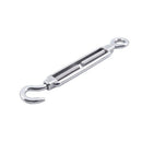 M6 6mm Threaded Stainless Steel Hook Eye Type Die Cast Turnbuckle 5.7 inch