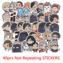 40pcs Anime Haikyuu PVC Laptop Suitcase Luggage Skateboard Waterproof StickSEAU