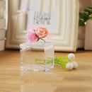 12pcs 6x6x6 cm Square Wedding Candy Box Plastic Clear Gift Box Transparent  V8C9