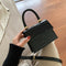 Alligator Pattern Leather Crossbody Handbag Women  Shoulder Totes (Black)