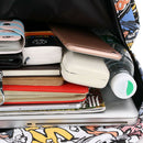 Backpack Cartoon Street Graffiti Canvas Backpack Girl Female Best Travel Ba U5L7