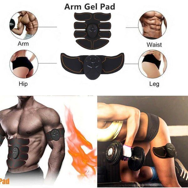 Unisex Pad Belt Kit Ab Muscle Stimulator for Abdominal Arm