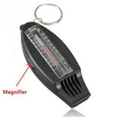 4 In 1 Thermometer Compass Magnifier Camping Whistle Outdoor Survival Helpi