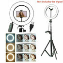 10" LED Ring Light Dimmable Lighting Kit Phone Selfie Tripod Makeup Live Lamp