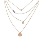 Multiple Layers Coin Beads Pendant Clavicle Chain Necklace Women Fashion Je