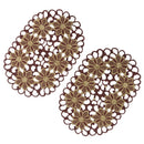2pcs/set Floral Dining Table Place Mats Cloth Placemats Pads for Kitchen