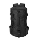 Large Fishing Tackle Backpack Cylindrical Fishing Gear Storage Bags (Black)