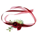 Wedding Corsage Wrist Flower Wedding Supplies Photo Props Wrist red